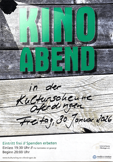 Kinoabend in der Kulturscheune Oferdingen am 30.01.2026