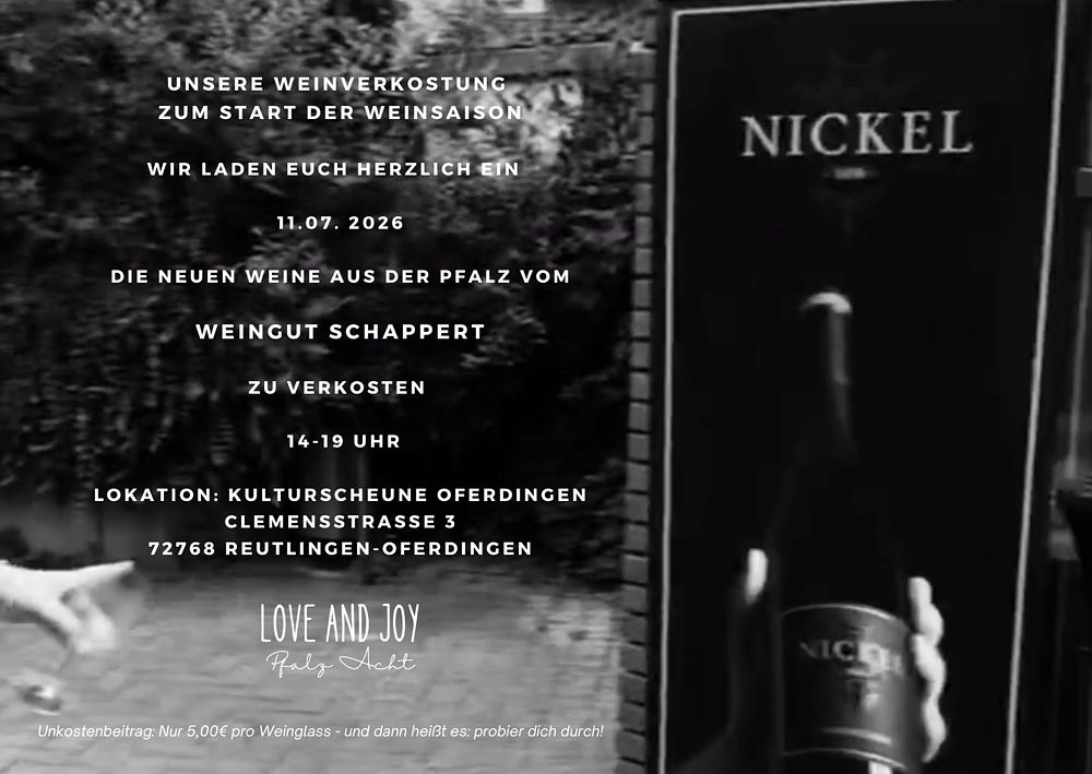 Weinprobe in der Kulturscheune Oferdingen am 11. Juli 2026