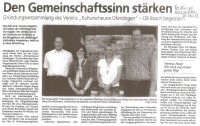 Reutlinger Nachrichten vom 26. Mai 2009: Den Gemeinschaftssinn stärken